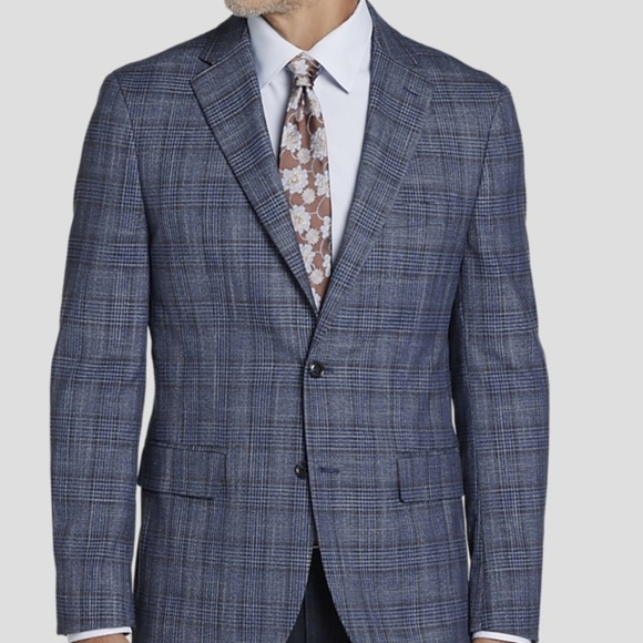 Tommy Hilfiger NWT THFLEX Modern Fit Brown Plaid Sport Coat - Size 44L - Picture 14 of 16